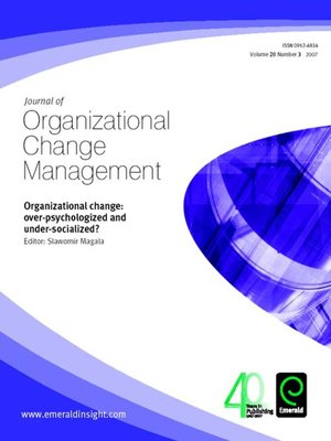 cover image of Journal of Organizational Change Management, Volume 20, Issue 3